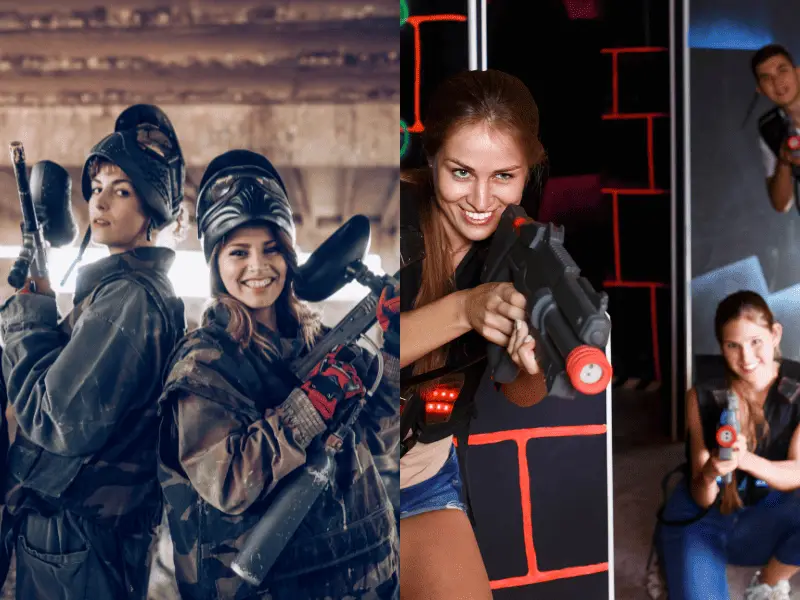 Lasertag oder Paintball als Action JGA-Ideen für Frauen