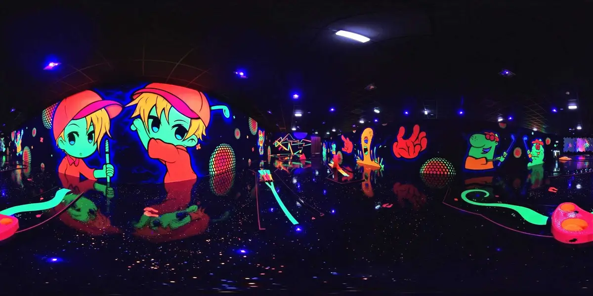 Das Schwarzlicht Semester 3D Minigolf Essen