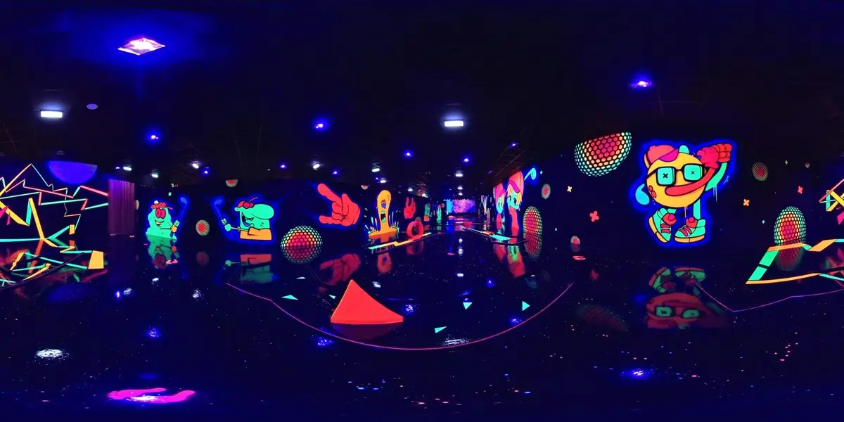 Das Schwarzlicht Semester 3D Minigolf Essen