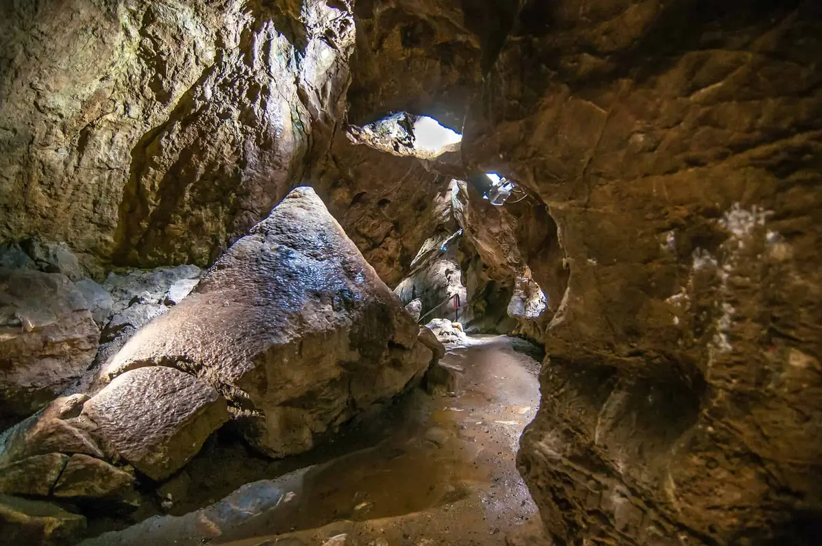 Iberger Tropfsteinhöhle großer Stalagmit
