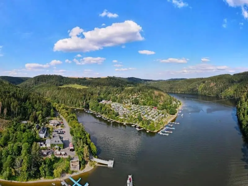 Der Hohenwarte-Stausee in Thüringen