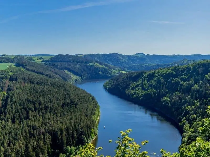 Der Hohenwarte-Stausee in Thüringen