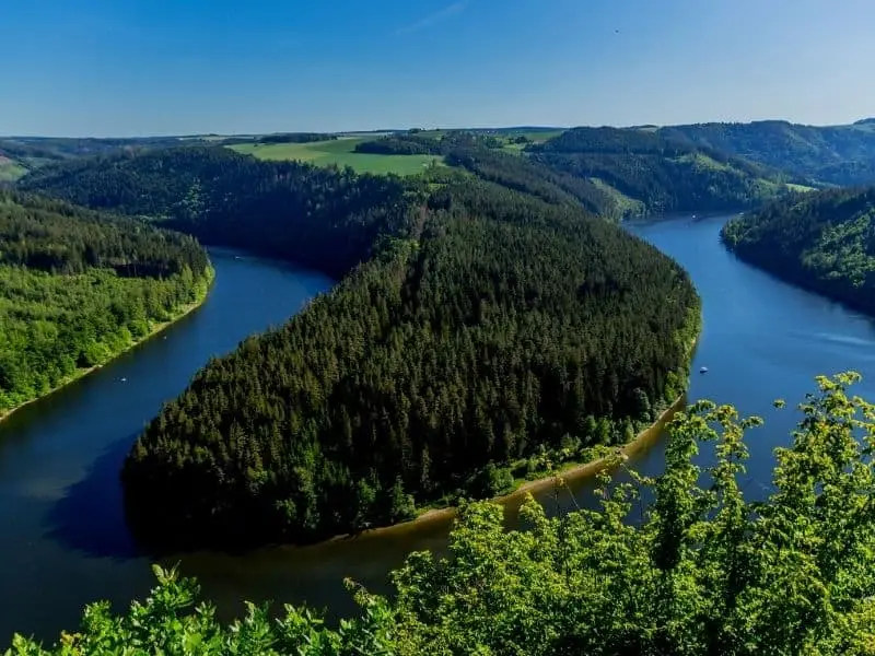 Der Hohenwarte-Stausee in Thüringen