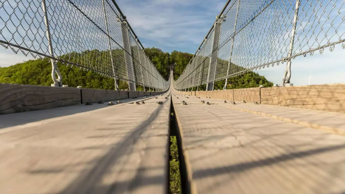 Wanderroute in Rheinland-Pfalz Geierlay Brücke