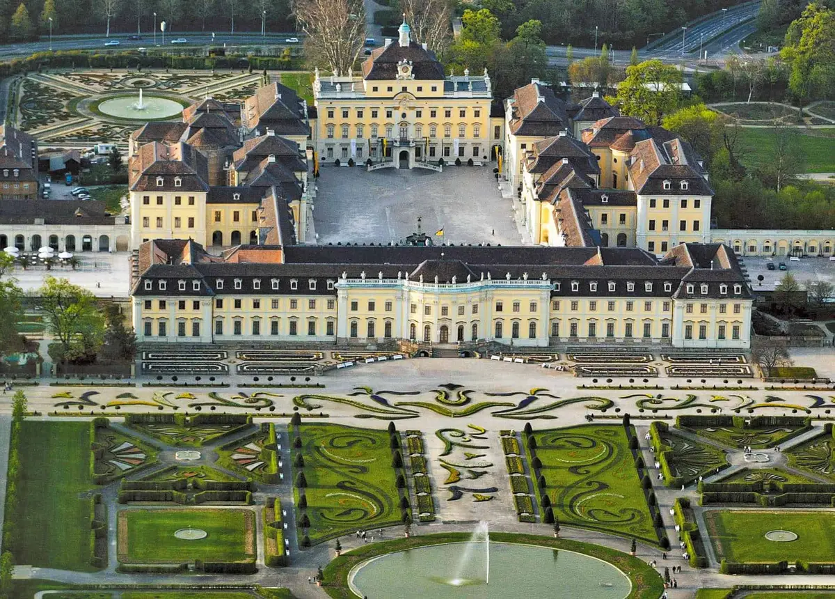 Residenzschloss Ludwigsburg Luftaufnahme