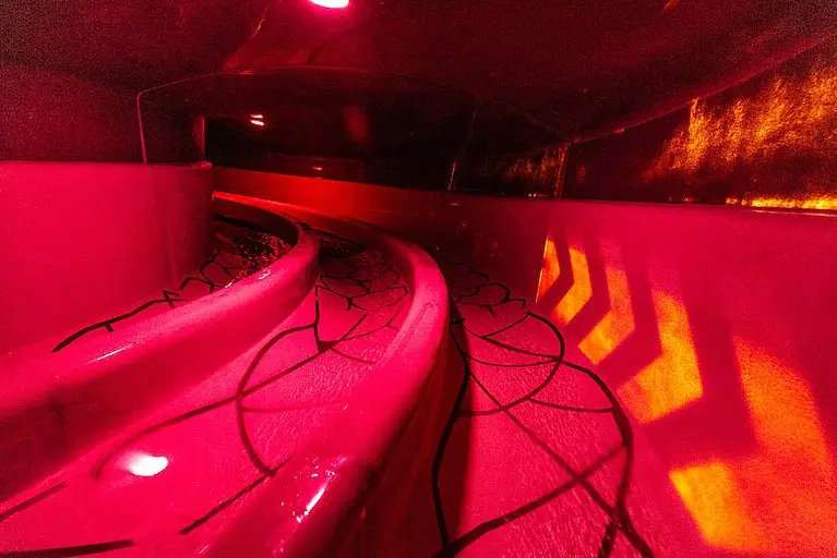 Aquapark Oberhause Knappenrutsche von Innen